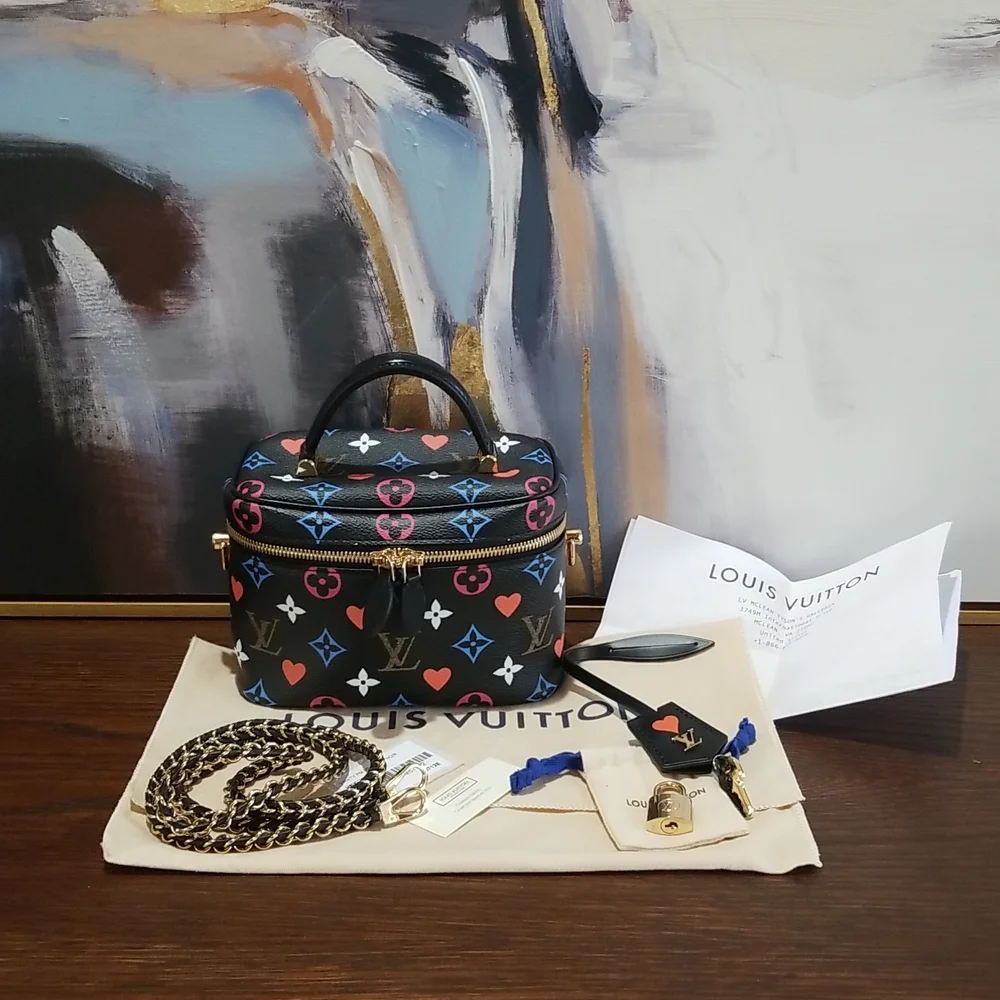 SOLD Louis Vuitton Black Game On Vanity Bag - Picture 3 of 12
